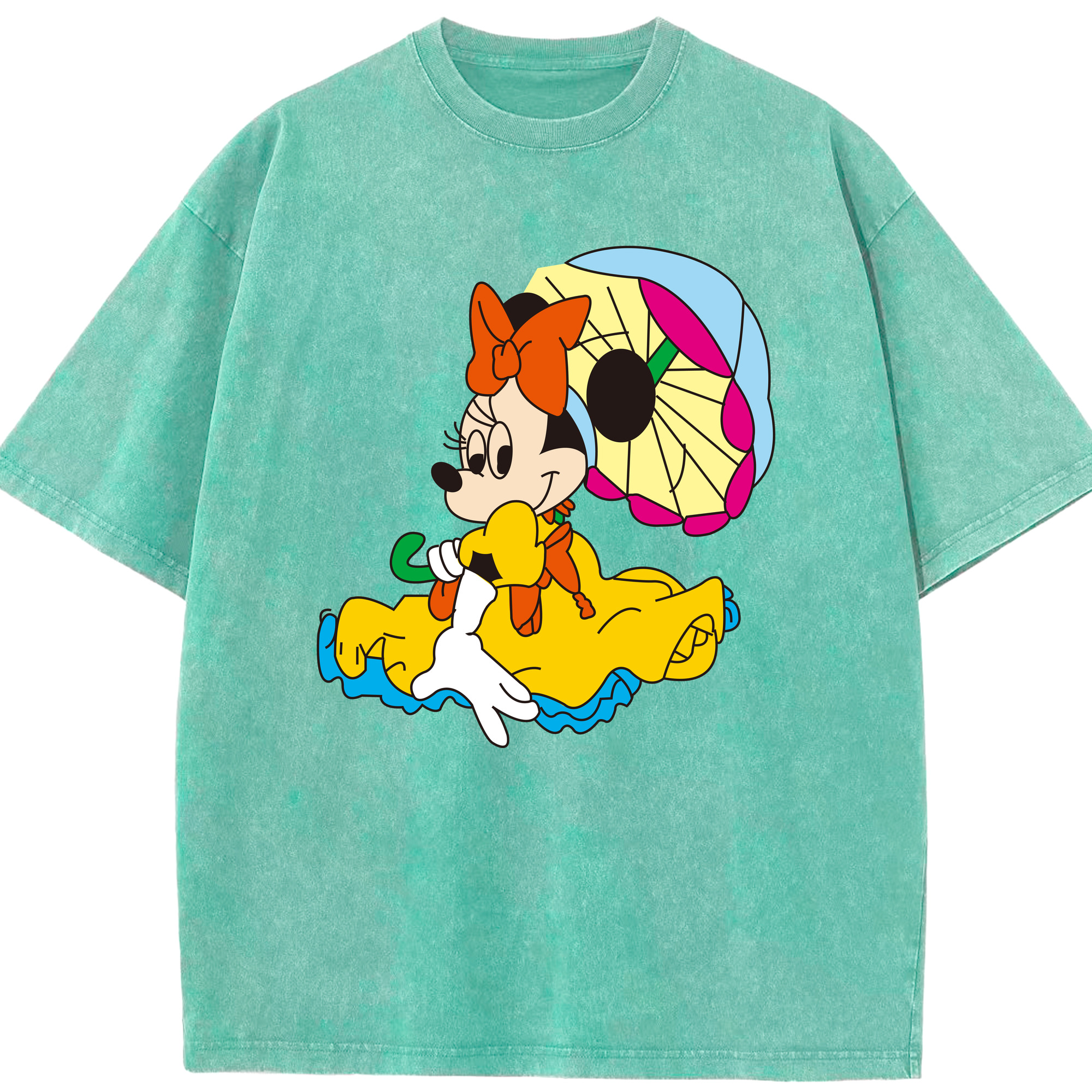 （画像用） ミッキーマウス Mickey Mouse 綿100% ヴィンテージ風 半袖Tシャツ（フロントプリント）